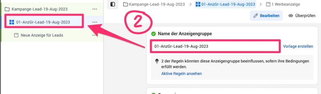 Anzeigegruppe-meta-benennung